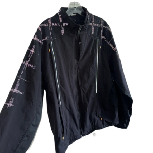 Rare Lululemon Cycling Jacket Black Zip Closure Reflective Pockets Compass Med - Picture 6 of 13